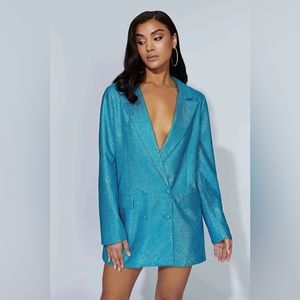 Meshki Becky Shimmer Oversized Blazer Dress